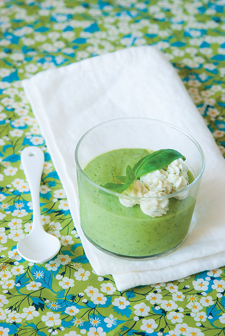 Mousse de courgette au basilic